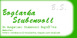 boglarka stubenvoll business card